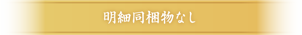 明細同梱物なし